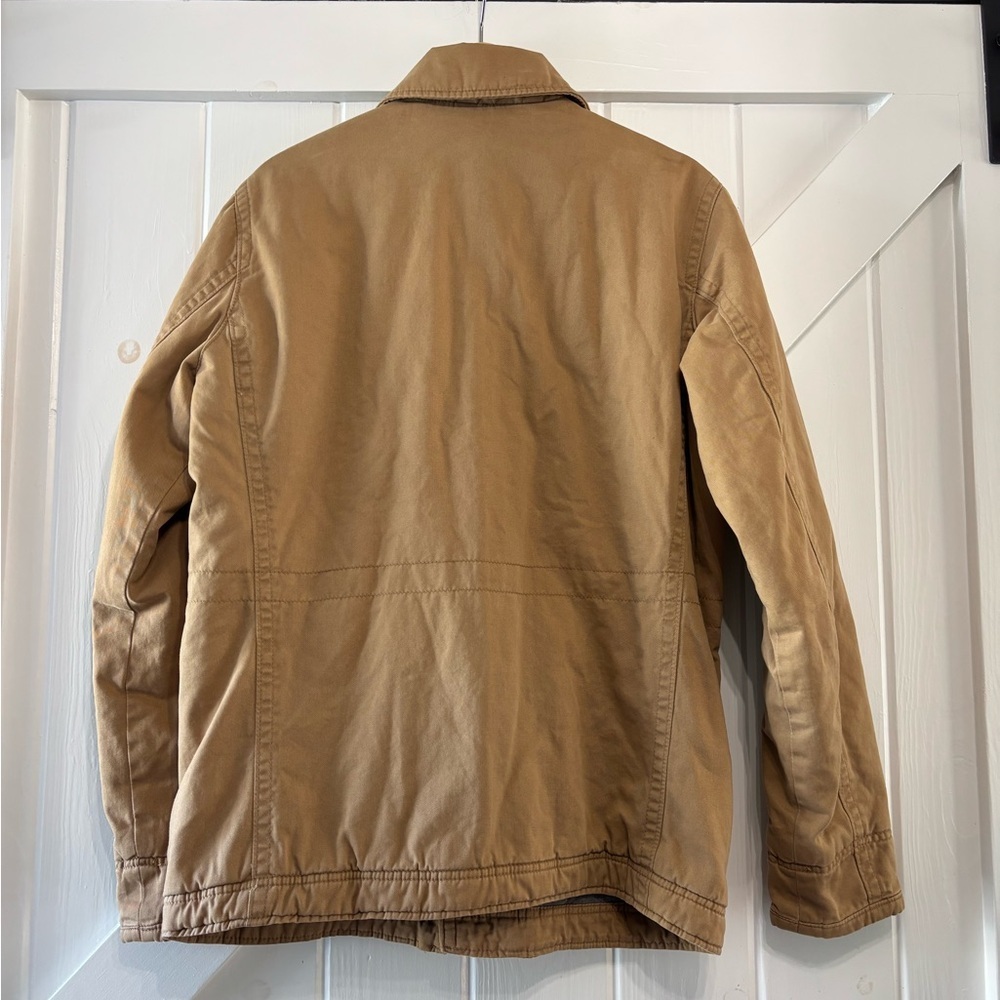 Hollister Men’s Tan Field Utility Jacket Jersey lined four pocket Medium - Picture 4 of 12